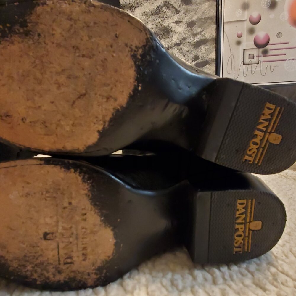 Genuine EEL Dan Post Boots EUC 9 EW - Picture 12 of 14